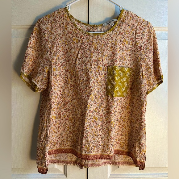Madewell Button-Back Pocket Top in Jaipur Floral - Picture 3 of 5